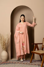 Women's 3-piece embroidered ethnic suit set