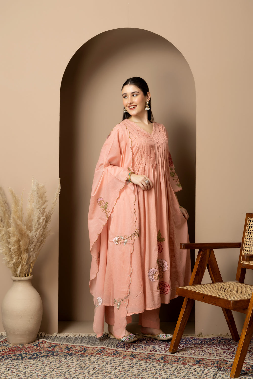 Women's 3-piece embroidered ethnic suit set