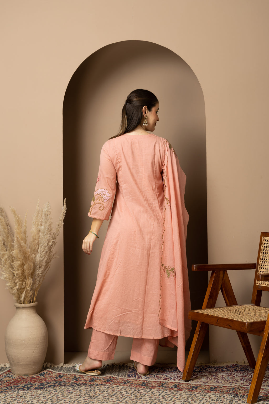 Women's 3-piece embroidered ethnic suit set