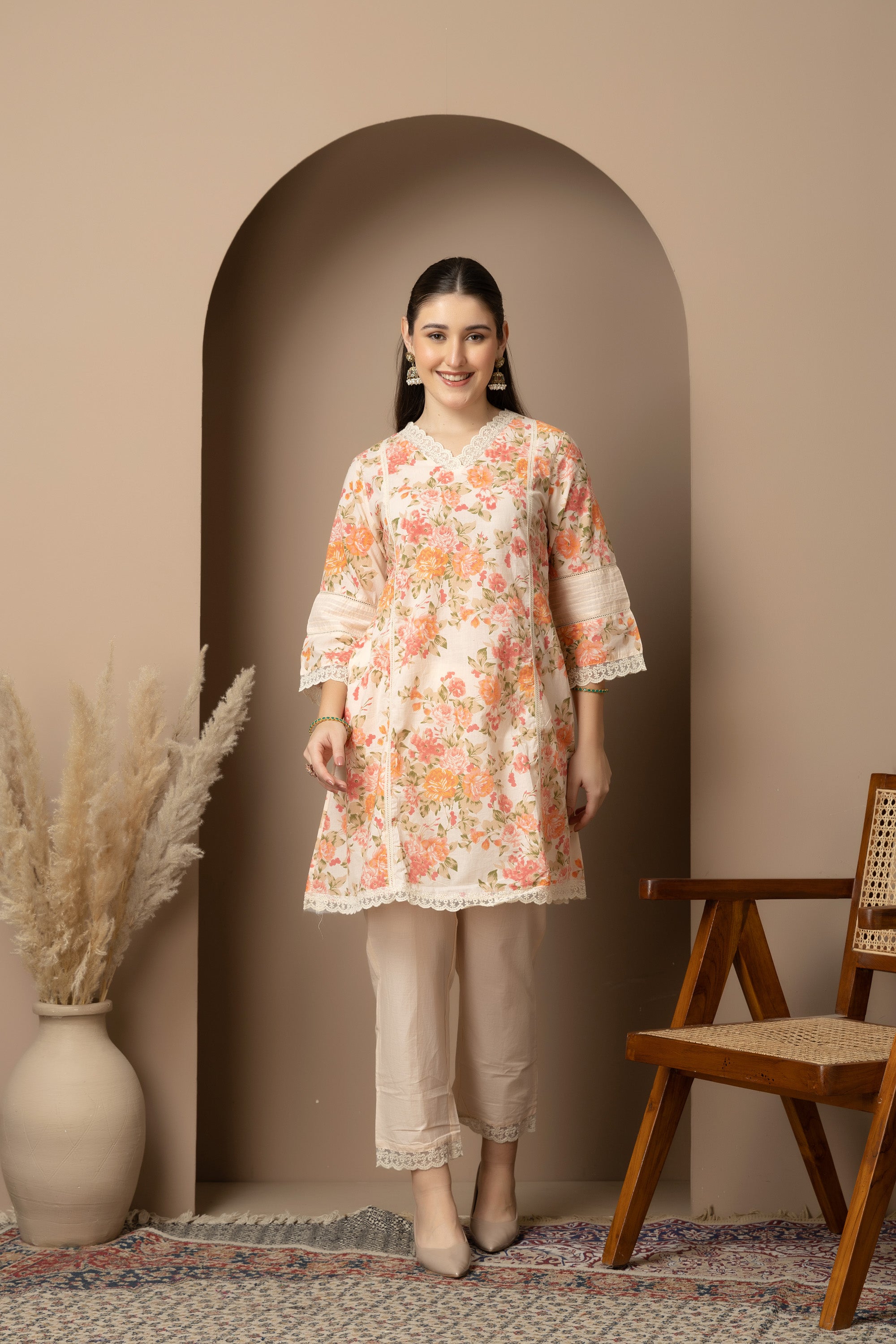 IVORY OFF WHITE/CREAM 2-PIECE KURTA SET’S