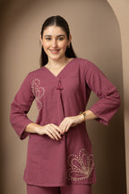Plum Purple Embellished Co-Ord Set