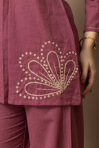 Plum Purple Embellished Co-Ord Set