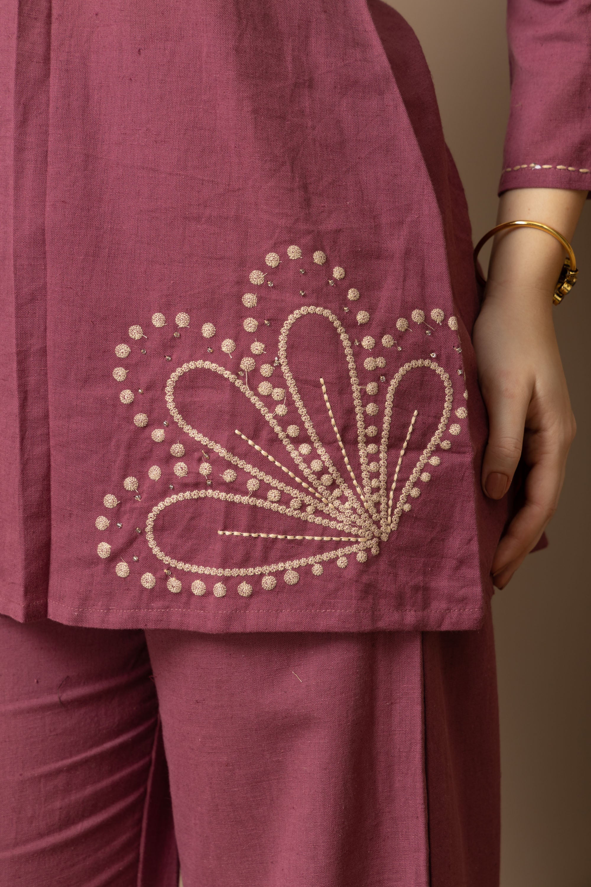 Plum Purple Embellished Co-Ord Set