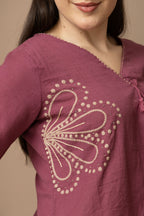 Plum Purple Embellished Co-Ord Set