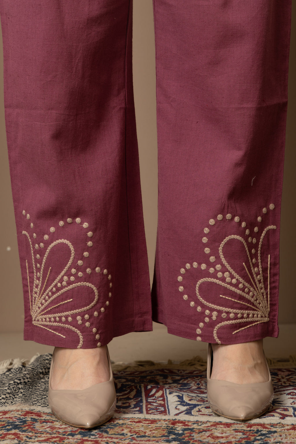 Plum Purple Embellished Co-Ord Set
