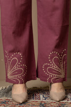 Plum Purple Embellished Co-Ord Set