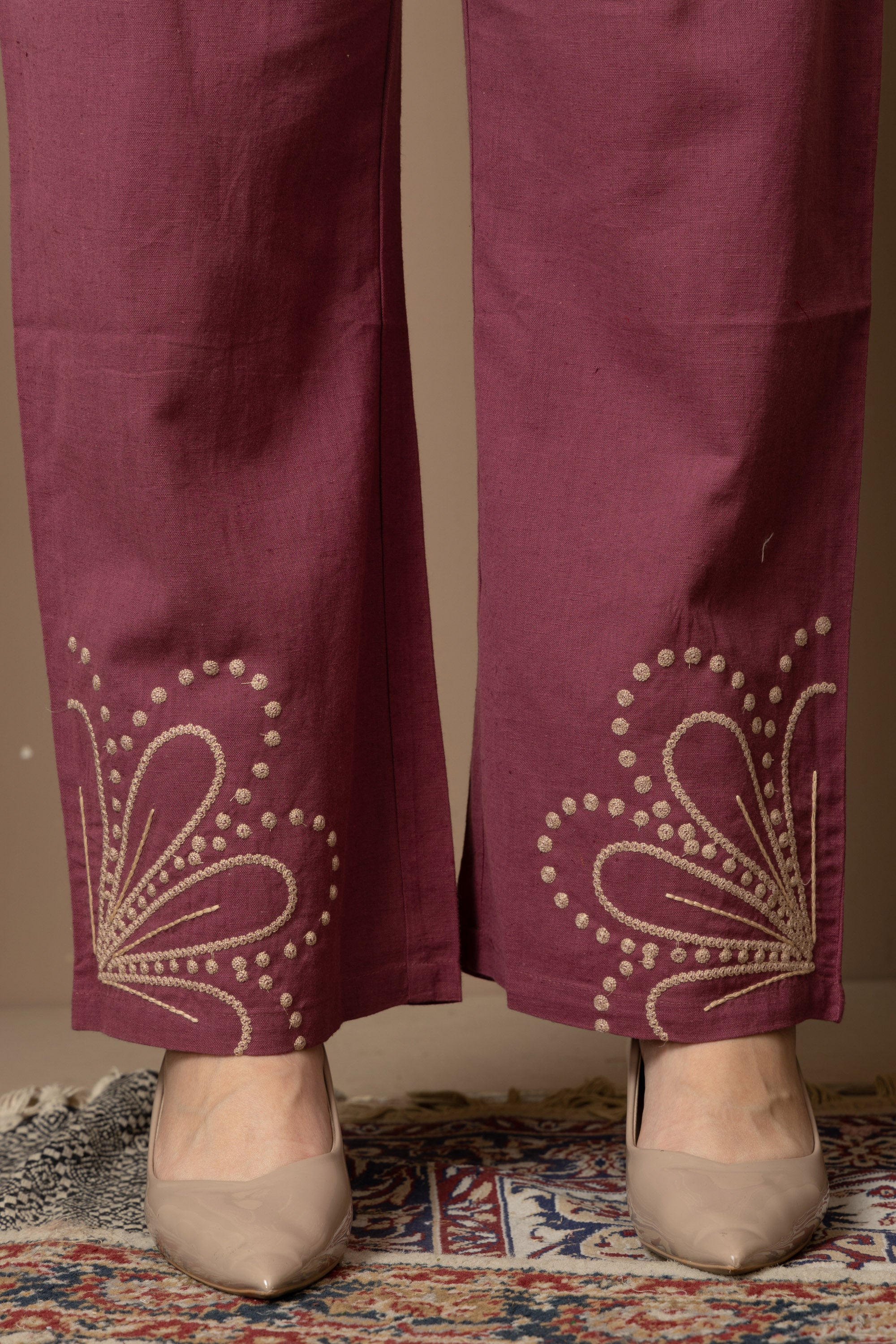 Plum Purple Embellished Co-Ord Set