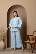 Sky Blue Cotton Co-Ord Set