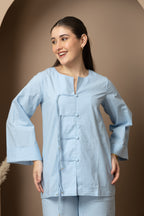 Sky Blue Cotton Co-Ord Set