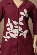 Burgundy Floral Co-Ord Set