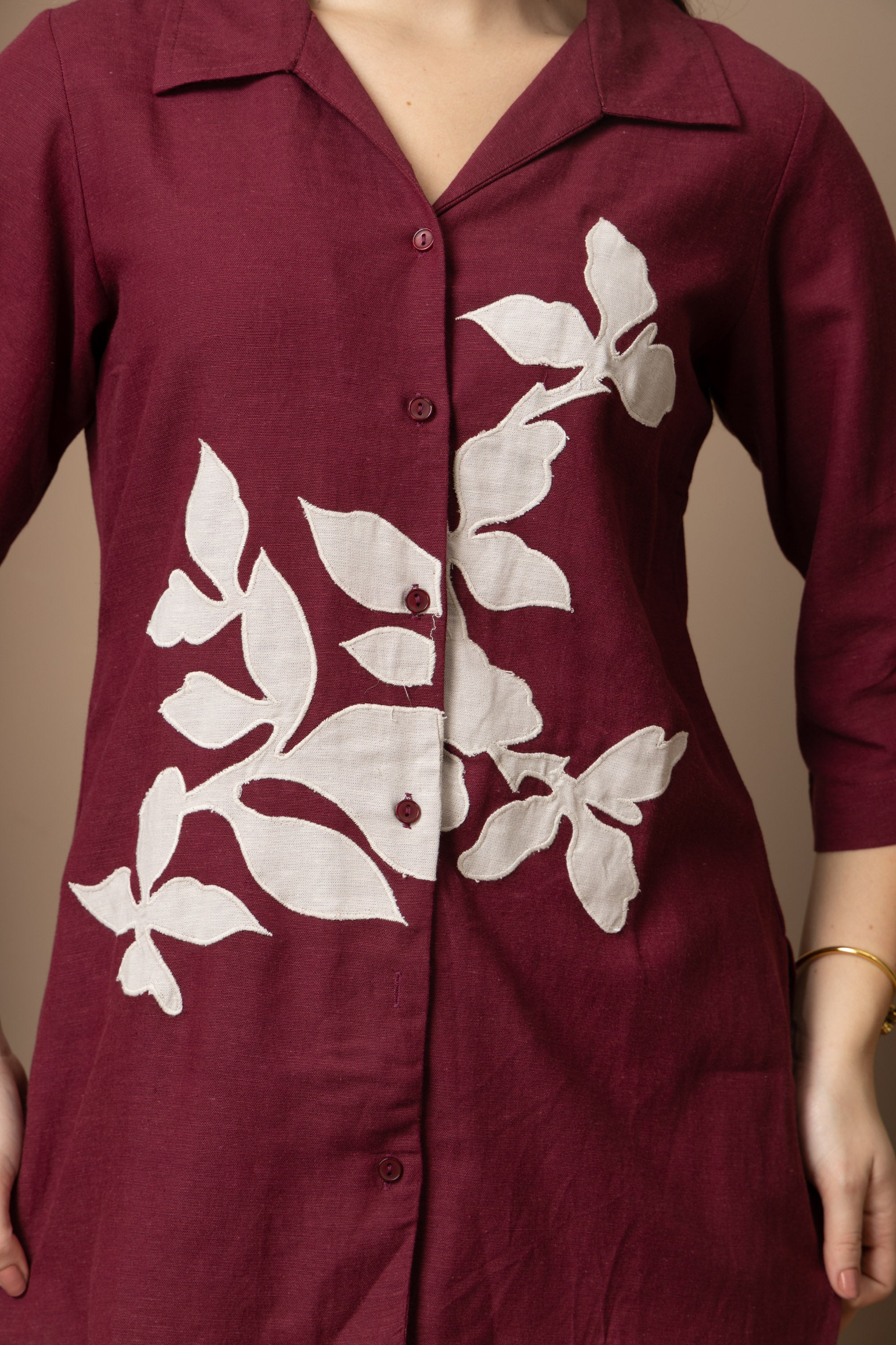 Burgundy Floral Co-Ord Set