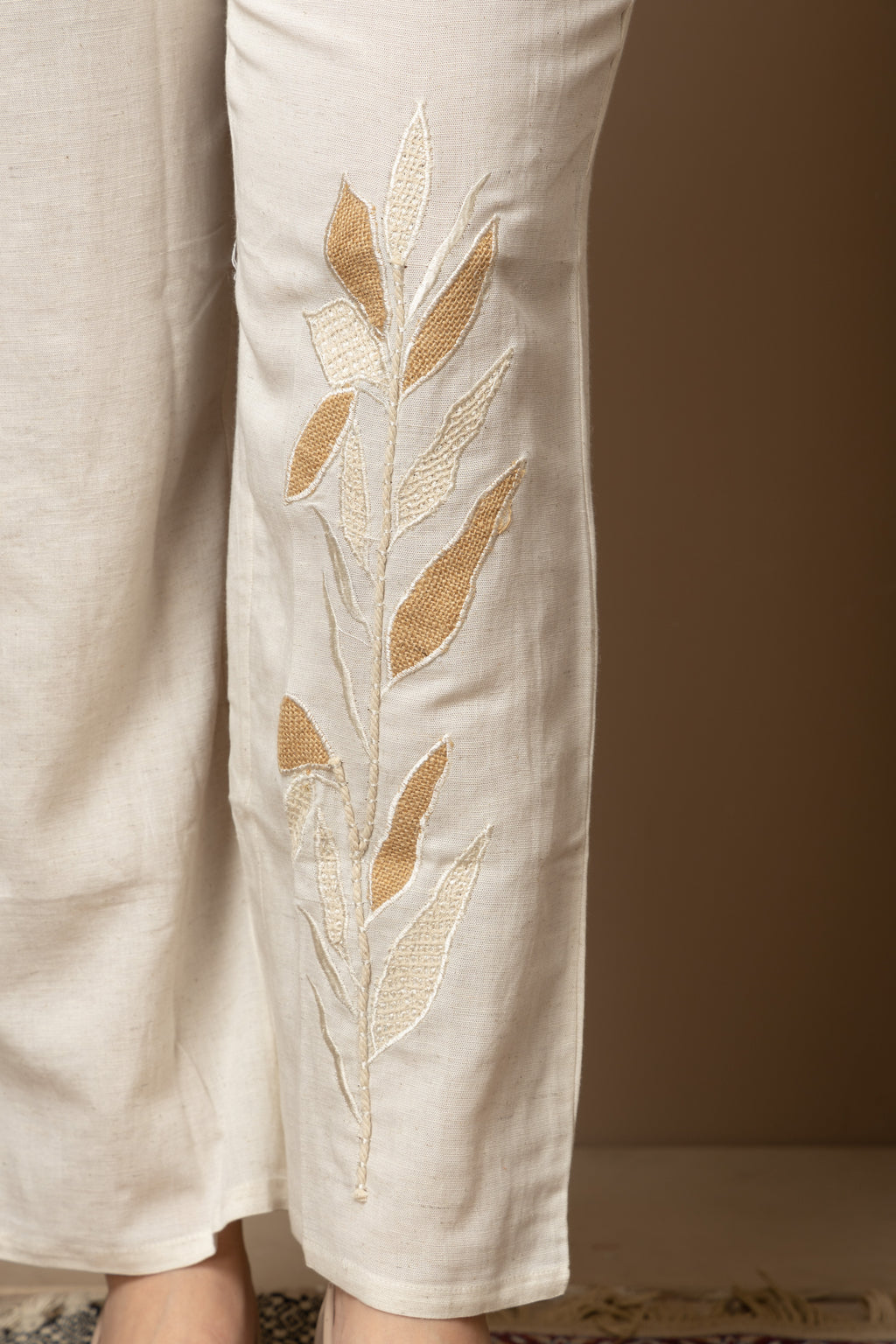 Ivory Embroidered Sleeveless Co-ord Set