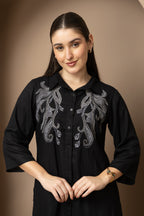 Black Embroidered Co-ord Set