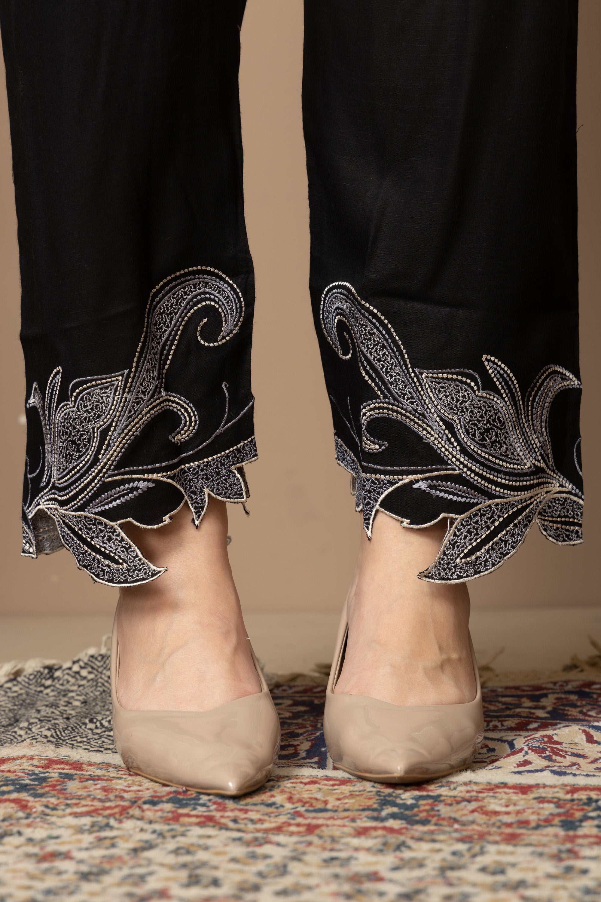Black Embroidered Co-ord Set