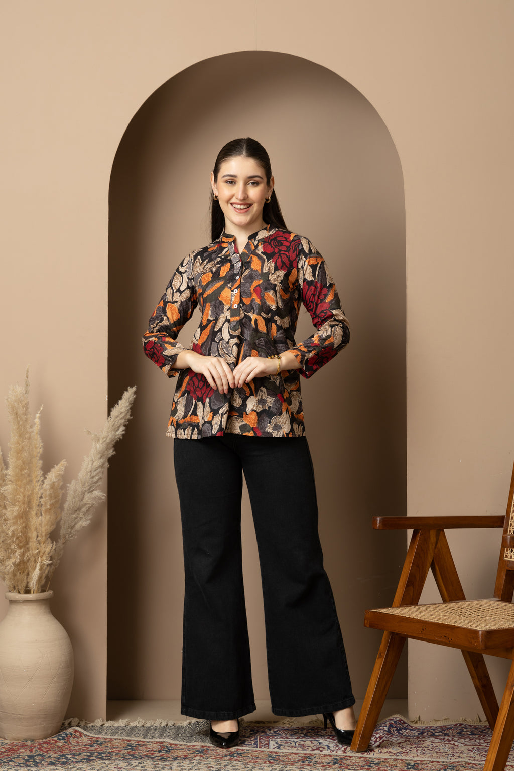 Women's Multicolor Floral Printed Shirt