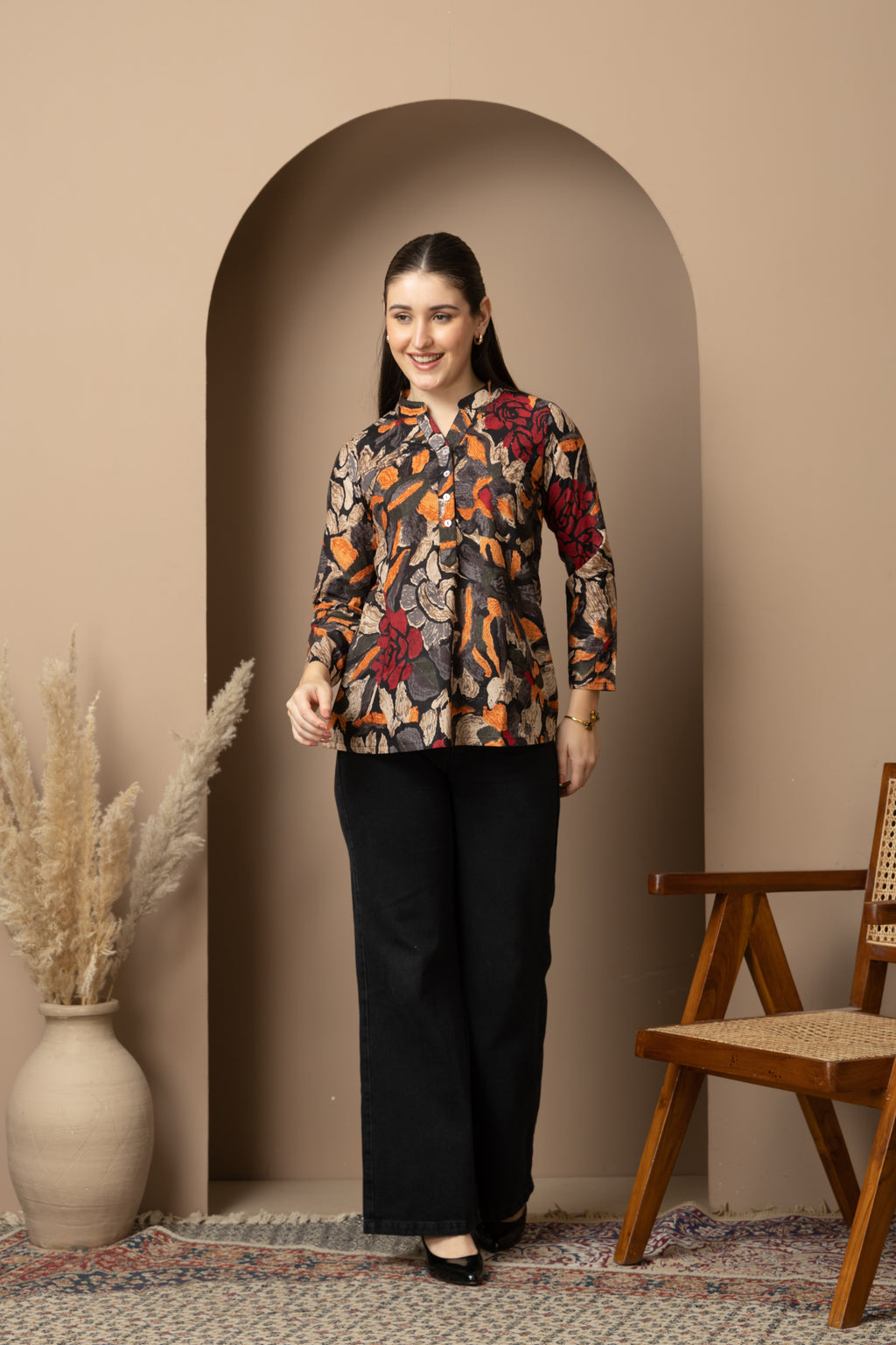 Women's Multicolor Floral Printed Shirt