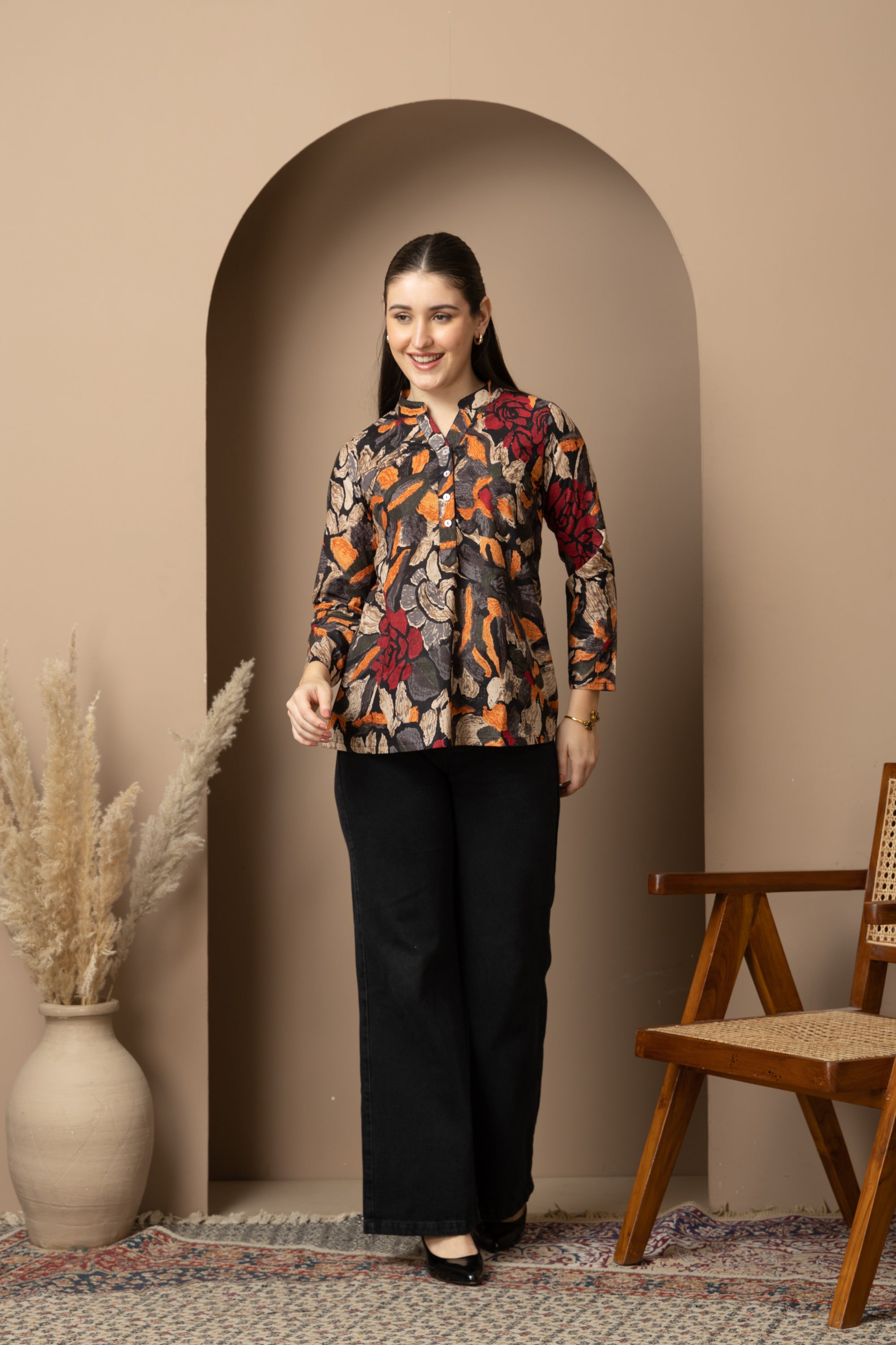 Women's Multicolor Floral Printed Shirt