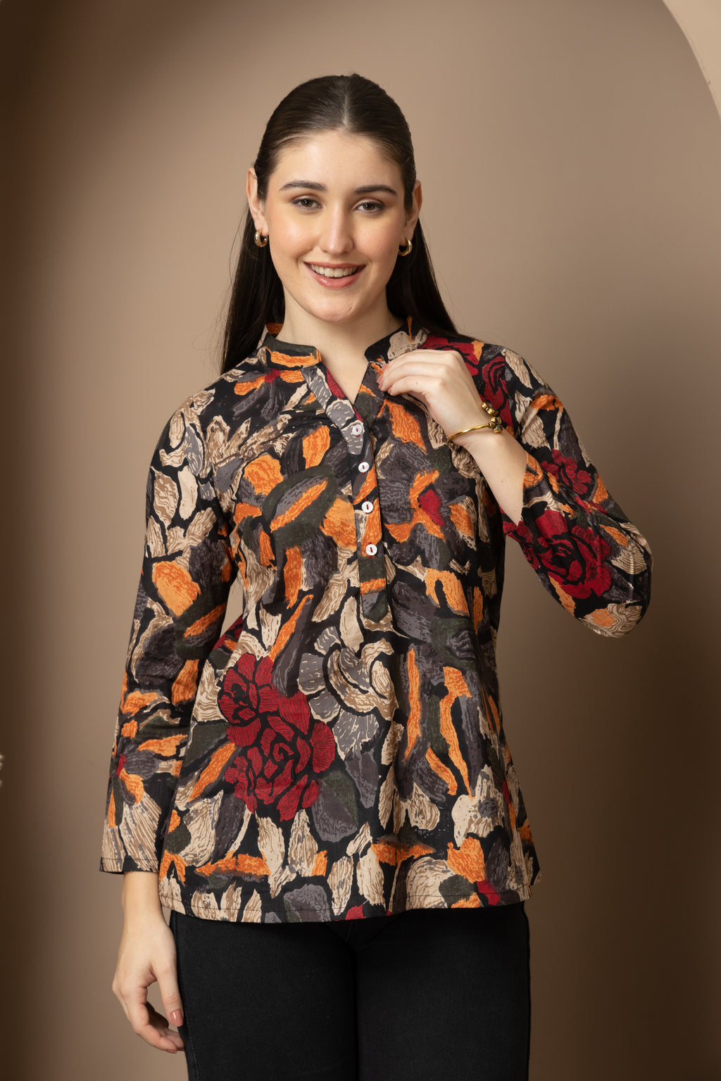 Women's Multicolor Floral Printed Shirt