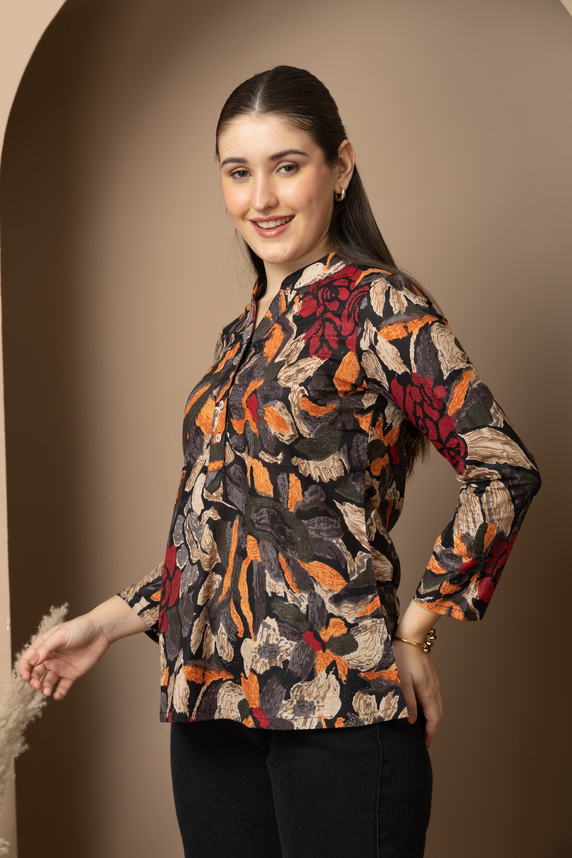 Women's Multicolor Floral Printed Shirt