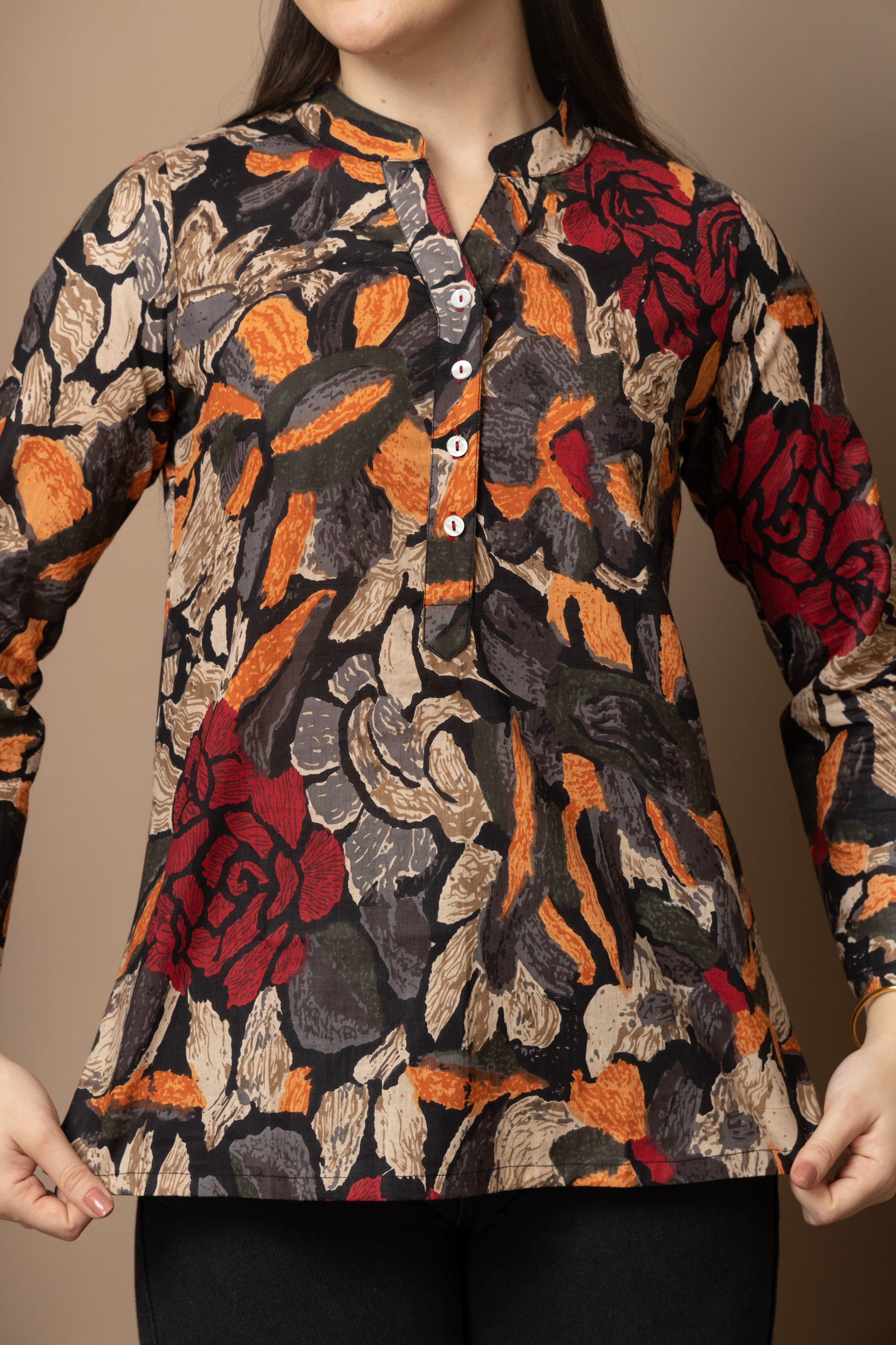 Women's Multicolor Floral Printed Shirt
