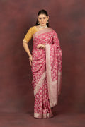 Women's Pink Floral Saree