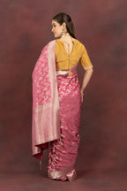 Women's Pink Floral Saree