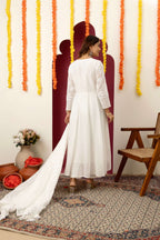White Embroidered Cotton Suit Set