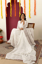 White Embroidered Cotton Suit Set