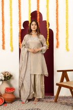 Champagne Mirror Work Suit Set