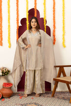 Champagne Mirror Work Suit Set