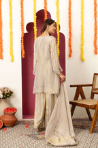 Champagne Mirror Work Suit Set