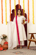 Ivory Pink Accent Suit Set