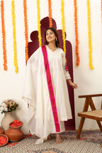 Ivory Pink Accent Suit Set