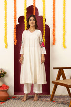 Ivory Pink Accent Suit Set