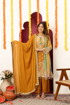 Mustard Heritage Printed Suit Set