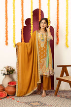 Mustard Heritage Printed Suit Set