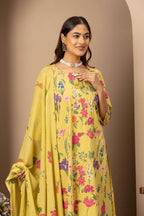 Lemon Floral Printed Suit Set
