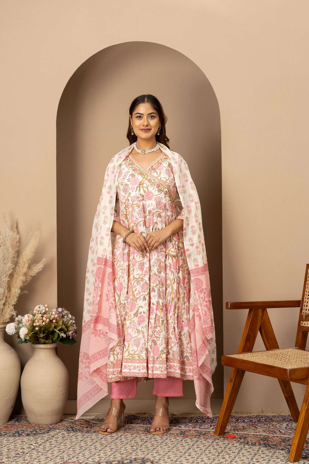 Blush Pink Floral Suit Set
