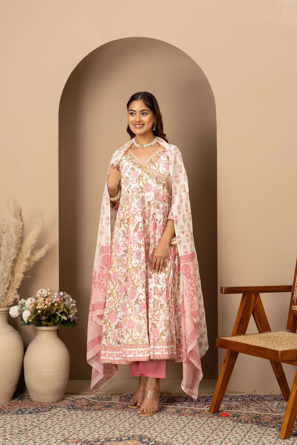 Blush Pink Floral Suit Set