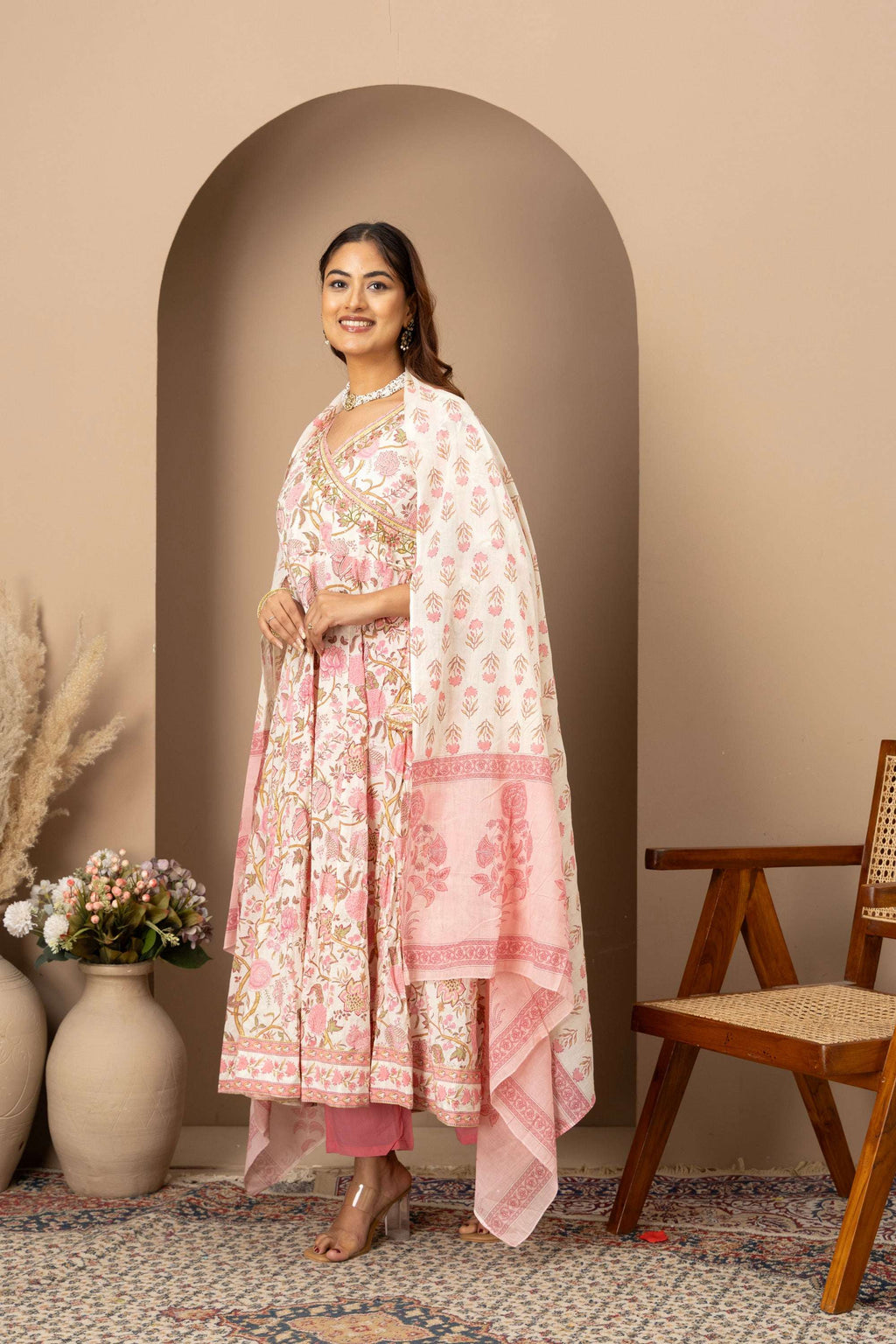 Blush Pink Floral Suit Set