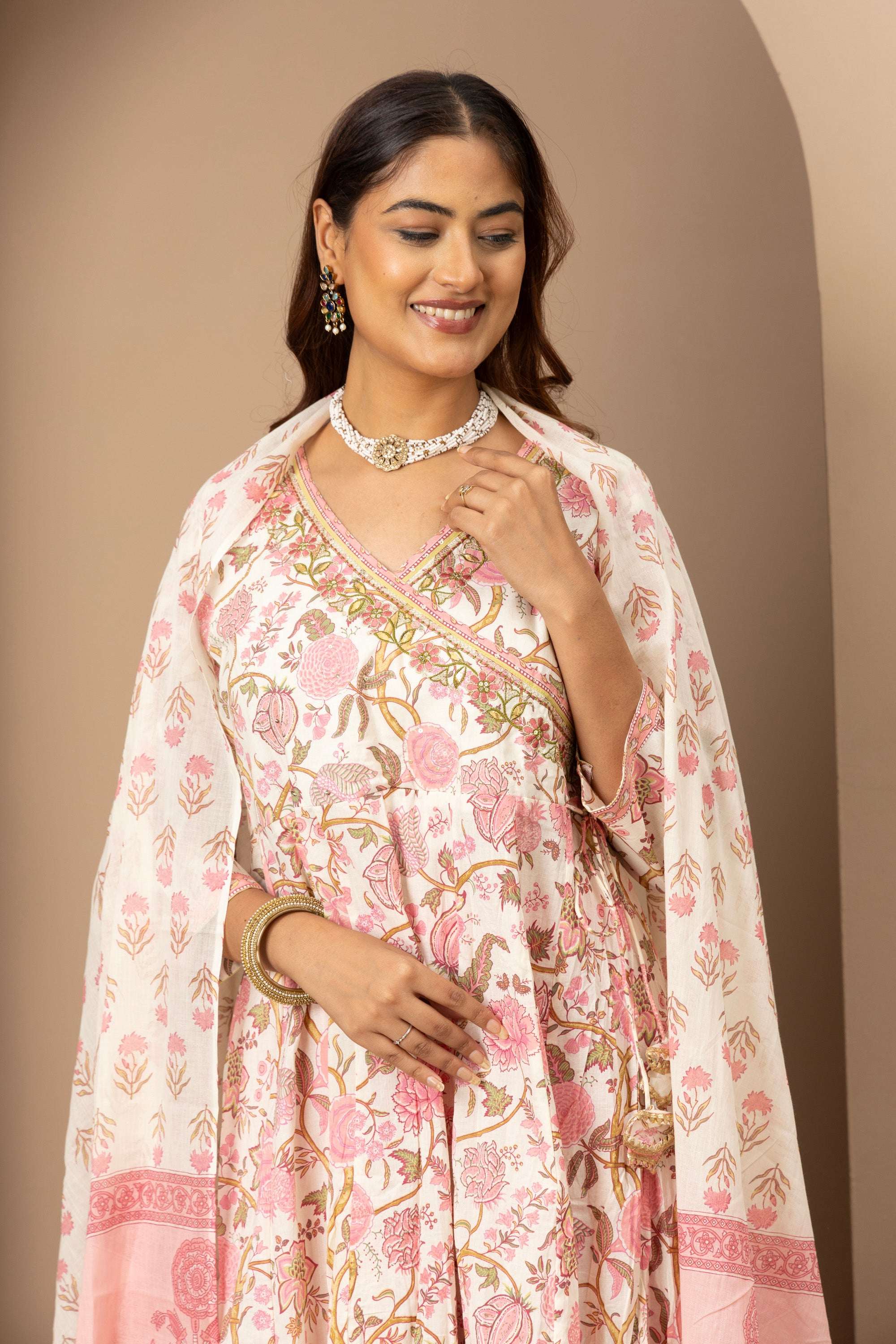 Blush Pink Floral Suit Set