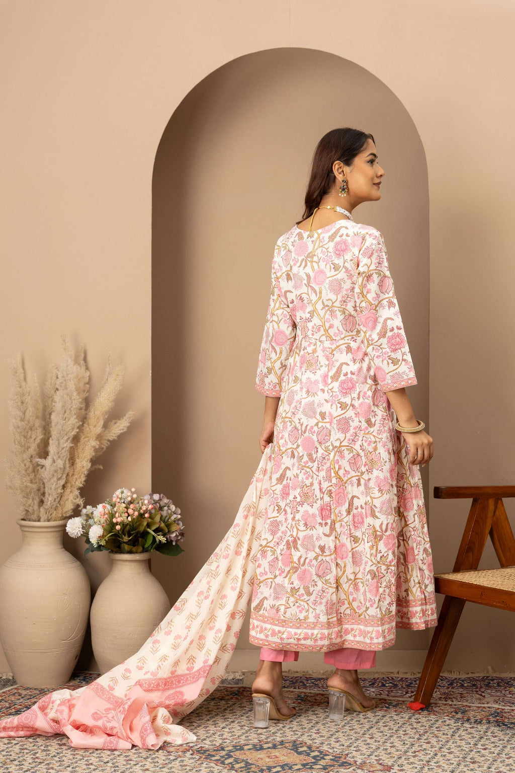 Blush Pink Floral Suit Set