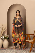 Charcoal Floral Statement Suit Set
