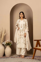 Ivory Threadwork Suit Set