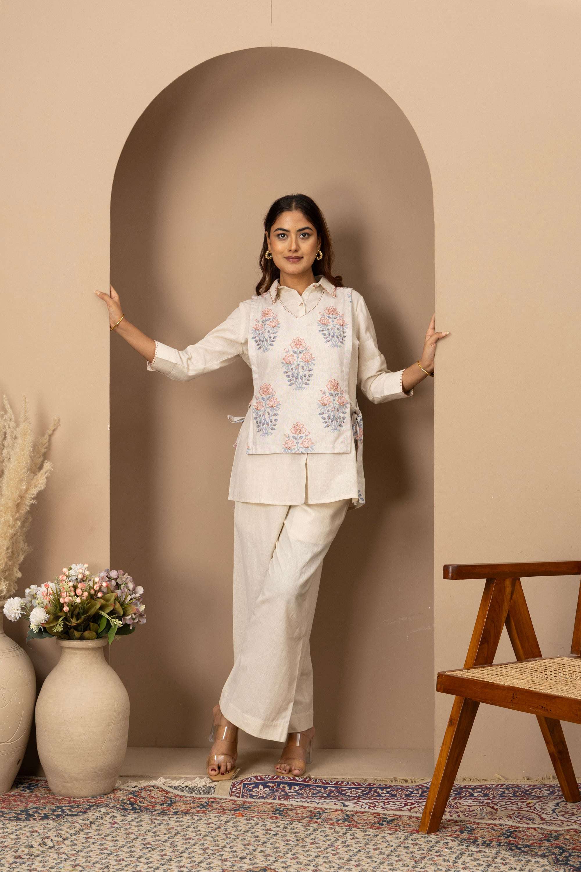 Ivory Floral Co-ord Set