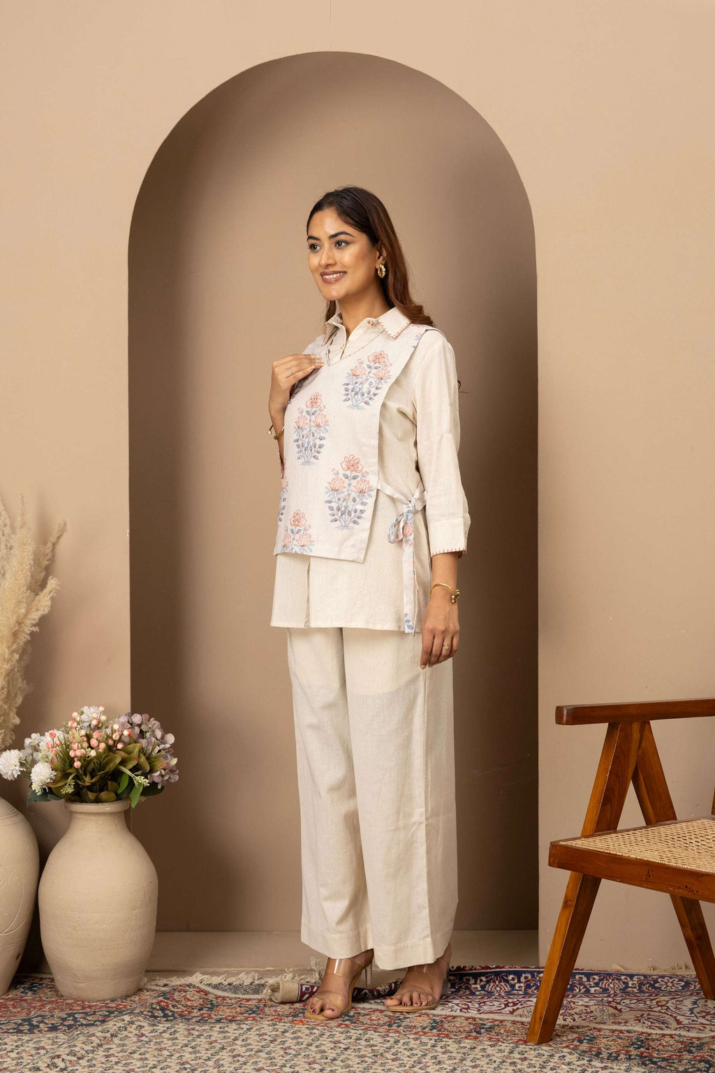 Ivory Floral Co-ord Set