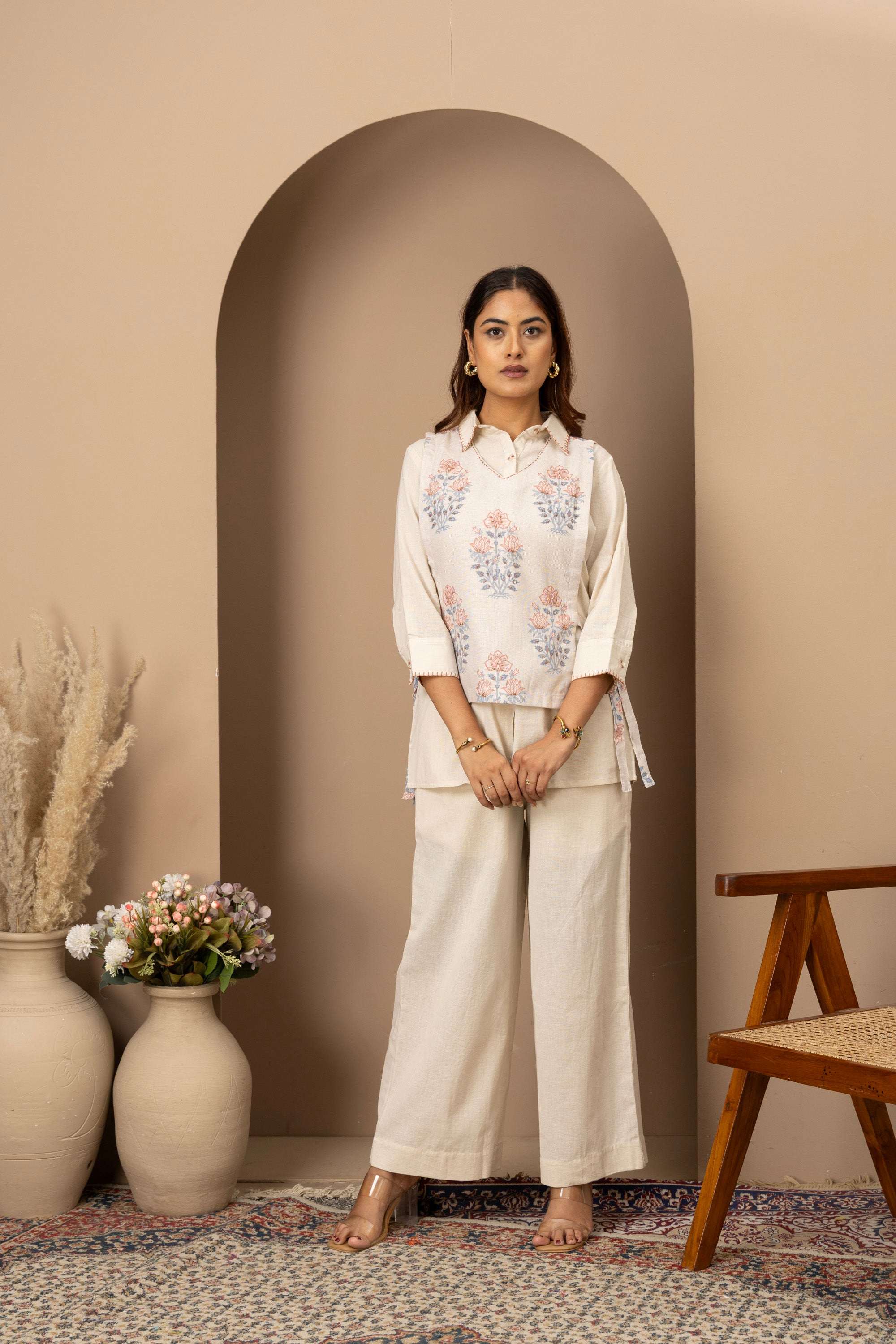 Ivory Floral Co-ord Set