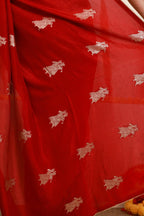 Red Gold Traditional Motif Saree